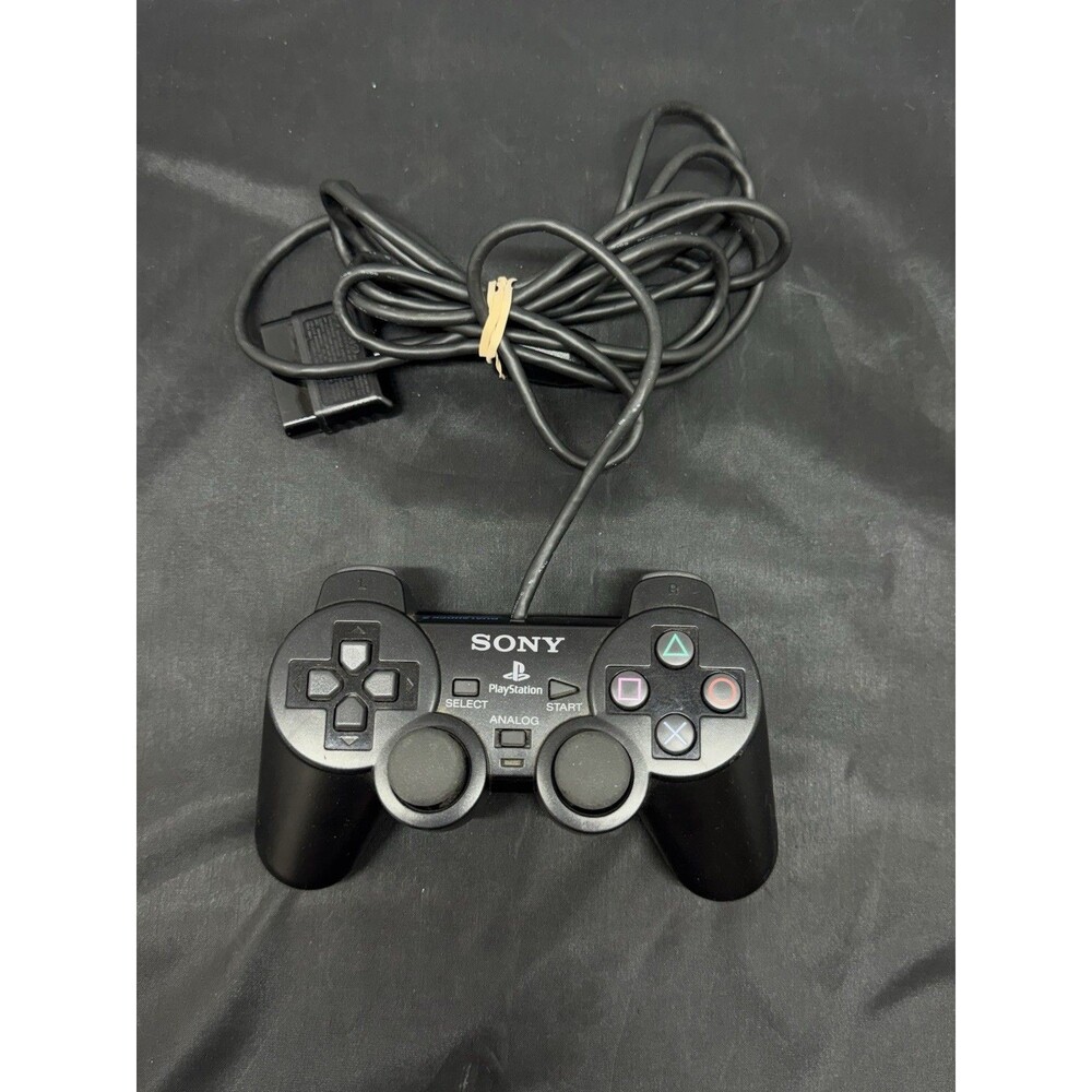 PS2 DualShock 2 Controller OEM Black SCPH-10010 AS IS FOR PARTS REPAIR